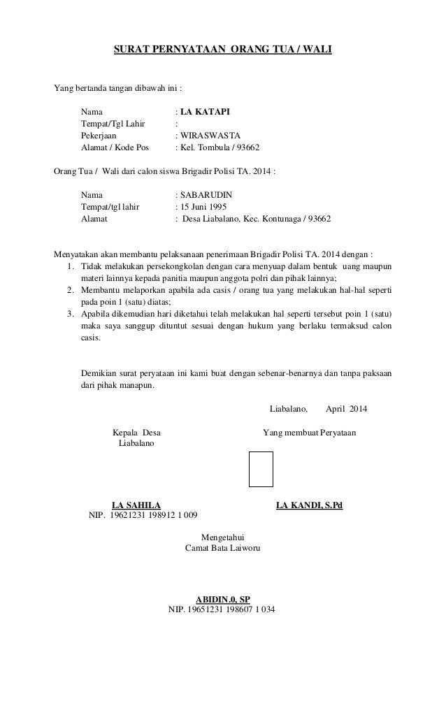 Contoh Surat Sponsor Untuk Visa