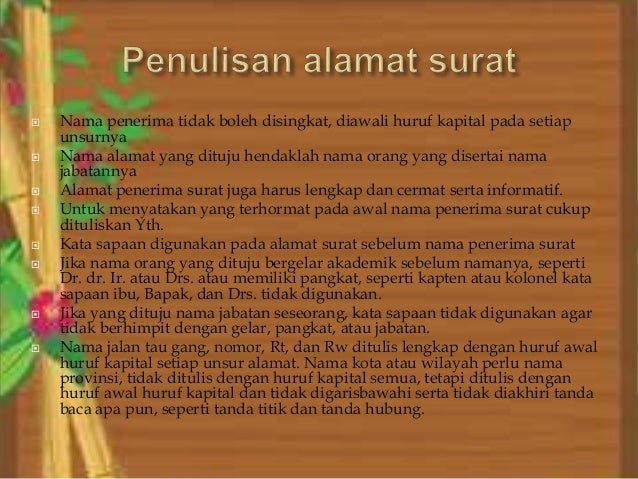 Bahasa Indonesia surat resmi