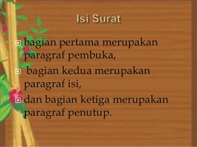 Bahasa Indonesia, surat resmi