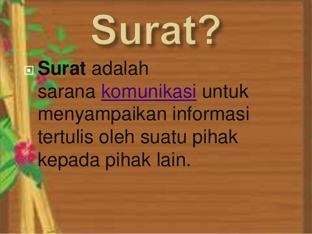 Bahasa Indonesia, surat resmi