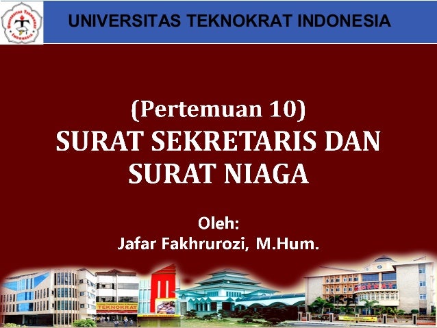 Surat Sekretaris Dan Surat Niaga