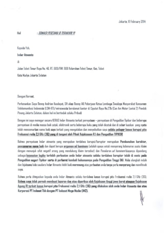 Surat somasi dari dak 10 feb 2014