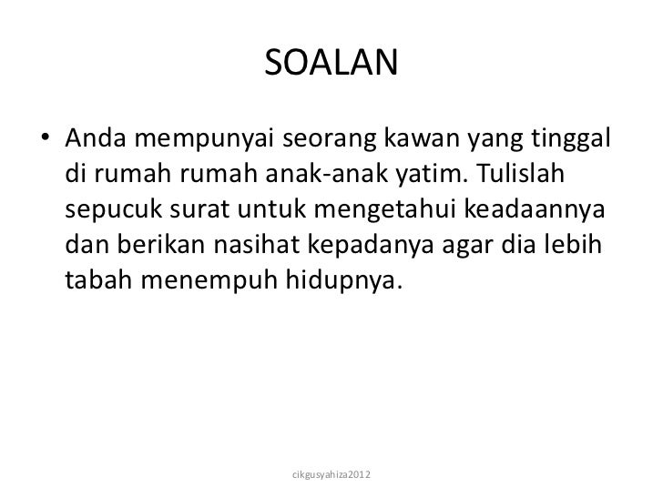 Surat tidak rasmi
