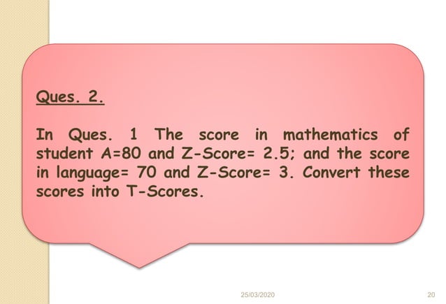 Scaling Z-scores T-scores C-scores | PPTX