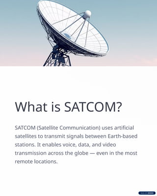 Satcom Networks SATCOM: Revolutionizing Global Connectivity Through Satellite ...