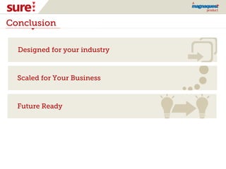 Conclusion
Designed for your industry
Scaled for Your Business
Future Ready
 