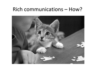 Rich communications – How?
 