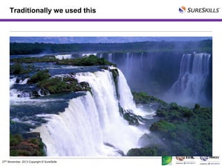 Traditionally we used this

27th November, 2013 Copyright © SureSkills

 