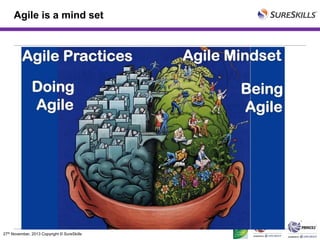 Agile is a mind set

27th November, 2013 Copyright © SureSkills

 