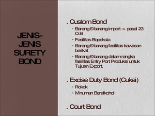 Bonds Rokok Surety bond | PPT