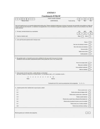 ANEXO 3
Cuestionario ICIQ-SF
 