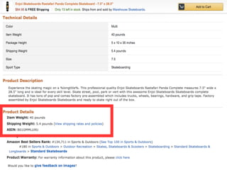 » Image must match product in size, color, etc
» Product must be recognizable
» Image must be a photo, not a drawing
» Image must be taken at a flattering angle, focused, and well-lit
» Product must occupy at least 80% of image area
» Entire product should be in image
» Background should be simple and clean to keep focus on product
Product Images
Amazon Best Practices
 