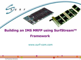 Building an IMS MRFP using SurfStream TM  Framework  www.surf-com.com 