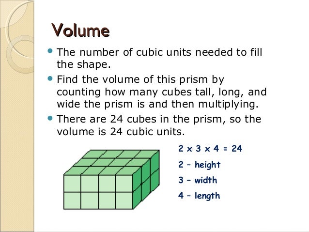 How To Find Cubic Units