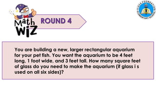 You are building a new, larger rectangular aquarium
for your pet fish. You want the aquarium to be 4 feet
long, 1 foot wide, and 3 feet tall. How many square feet
of glass do you need to make the aquarium (if glass i s
used on all six sides)?
 