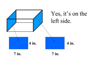 Yes, it’s on the left side. 4 in. 7 in. 7 in. 4 in. 