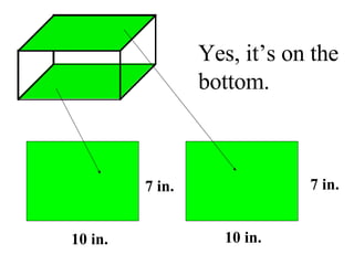 Yes, it’s on the bottom. 10 in. 7 in. 10 in. 7 in. 