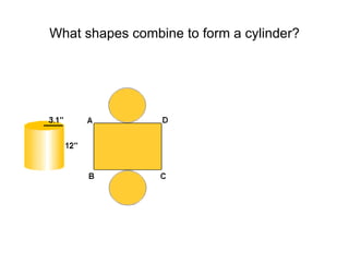 What shapes combine to form a cylinder? 