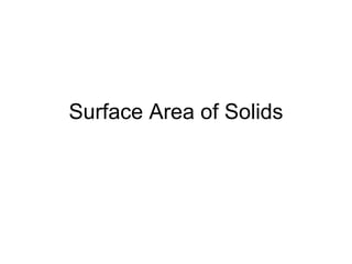 Surface Area of Solids 