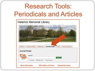 Research Tools:
Periodicals and Articles

 