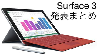 Surface 3

発表まとめ
 