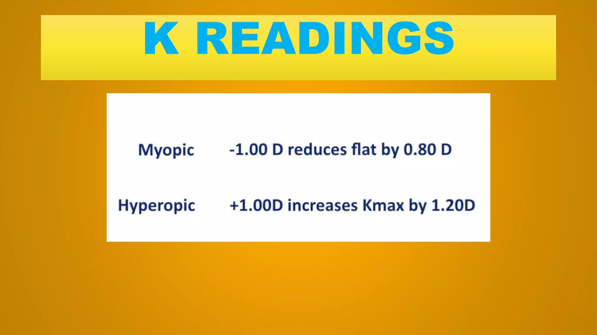 K READINGS
 