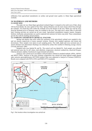Surface And Ground Water Pollution In Abata Ogun Agricultural Wetland Surface And Ground Water Pollution In Abata Ogun Agricultural Wetland