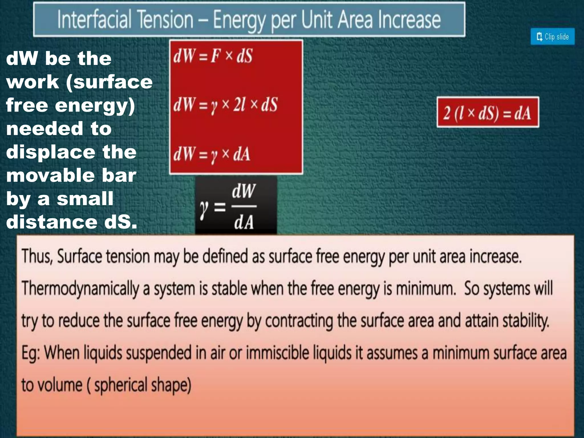 Surface and interfacial phenomenon | PPTX