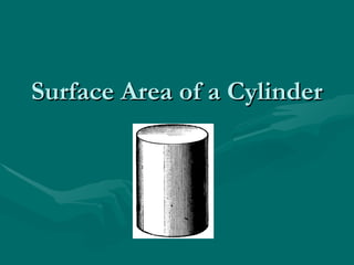 Surface Area of a Cylinder
Surface Area of a Cylinder
 