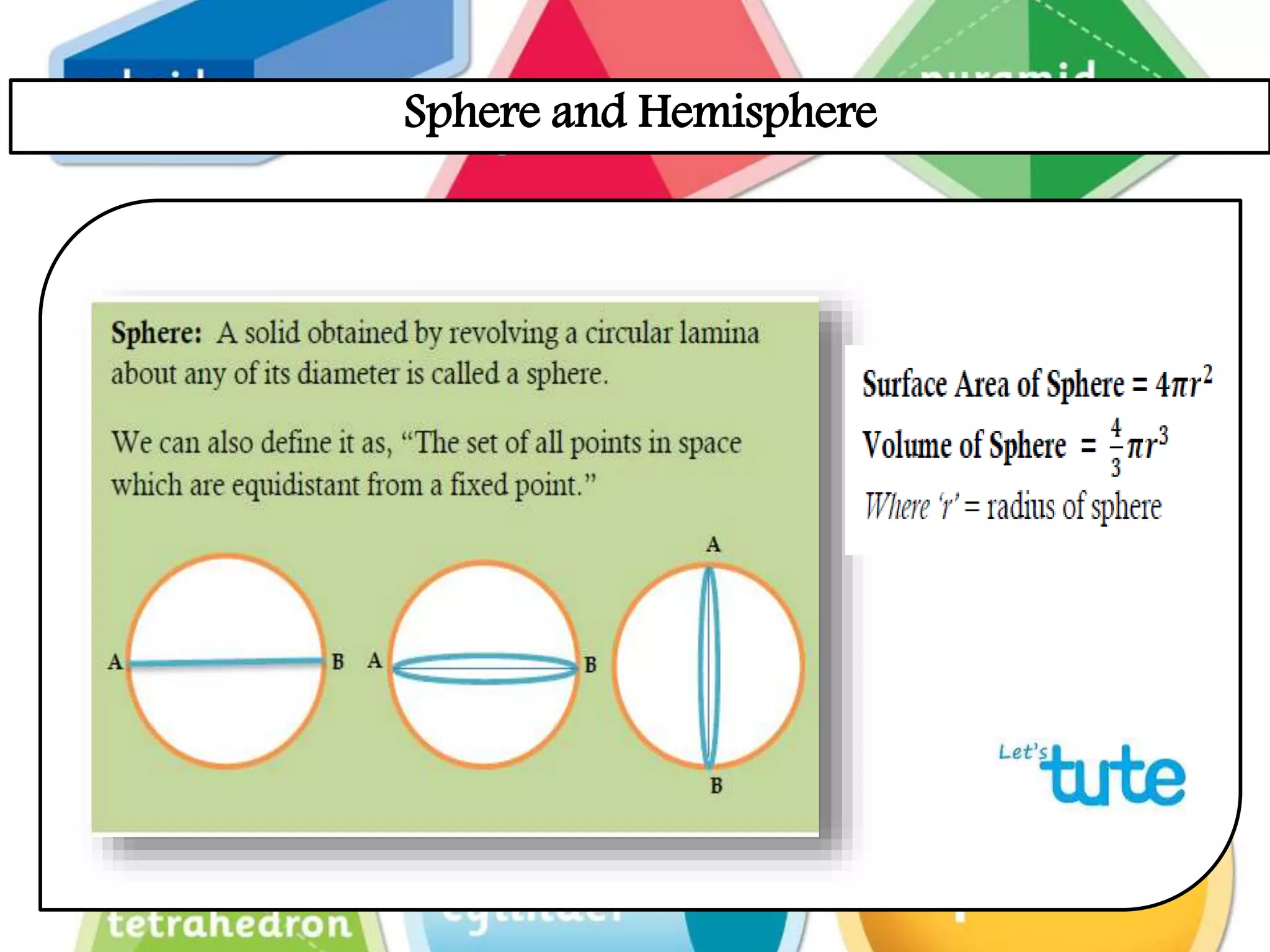 Sphere and Hemisphere
 