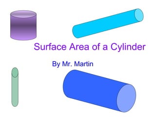 Surface Area of a Cylinder
By Mr. Martin
 