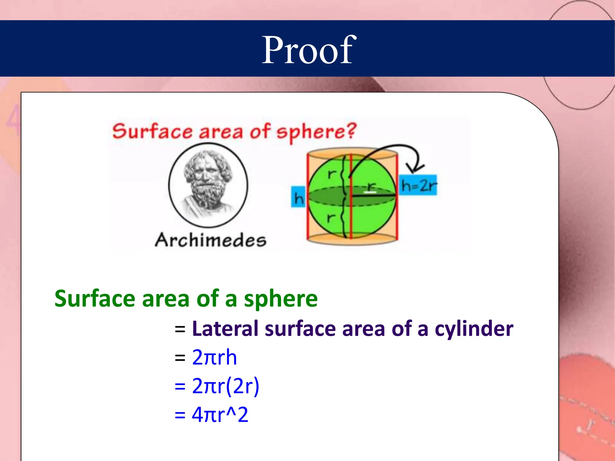 Surface area of a sphere , hemisphere .pptx