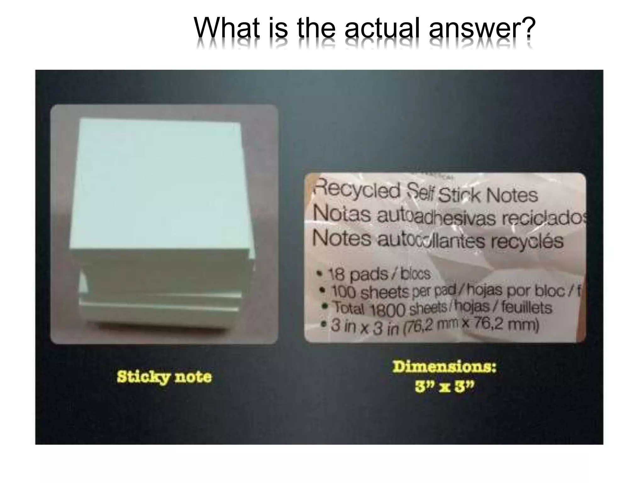 What is the actual answer?
 