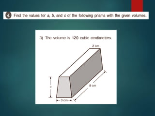 Volume Animation Solid Surface area and volume of solids. Download the power point ...