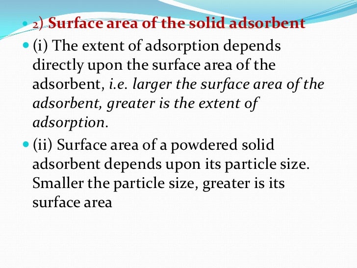 Surface chemistry