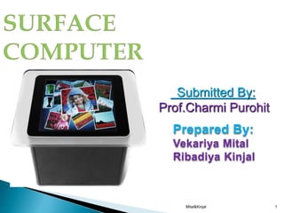 Submitted By:
Prof.Charmi Purohit

Prepared By:
Vekariya Mital
Ribadiya Kinjal

Mital&Kinjal

1

 