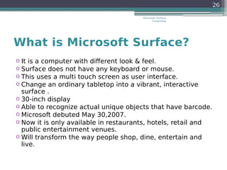 Surface computing | PDF
