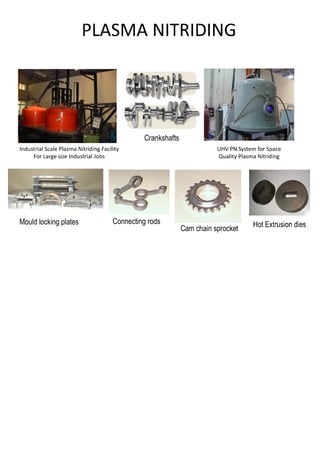 Mould locking plates
Crankshafts
Connecting rods
Cam chain sprocket
 