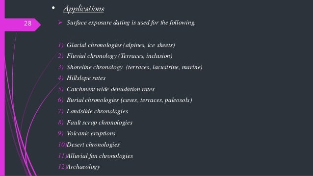 Surface exposure dating