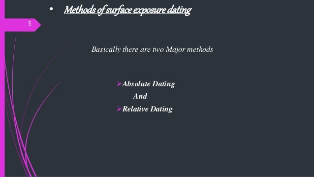 Surface exposure dating