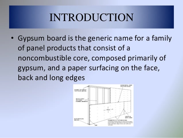 Gypsum Board Internal Finish