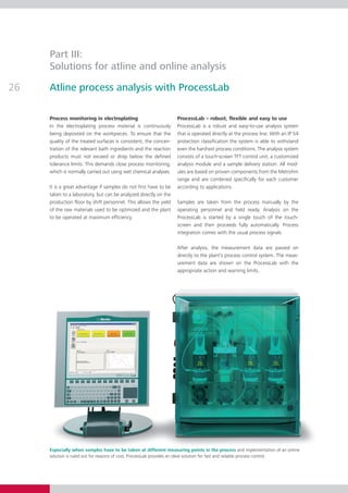 Metrohm – customized analysis for surface finishing, Process control in ...