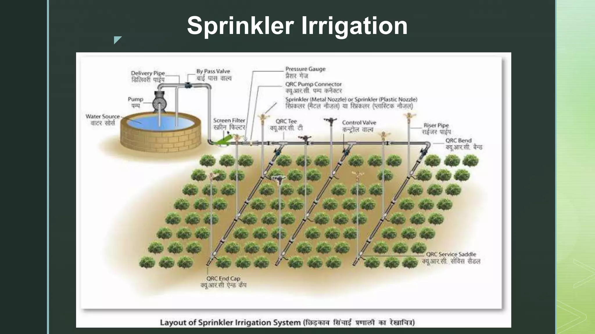 z
Sprinkler Irrigation
 