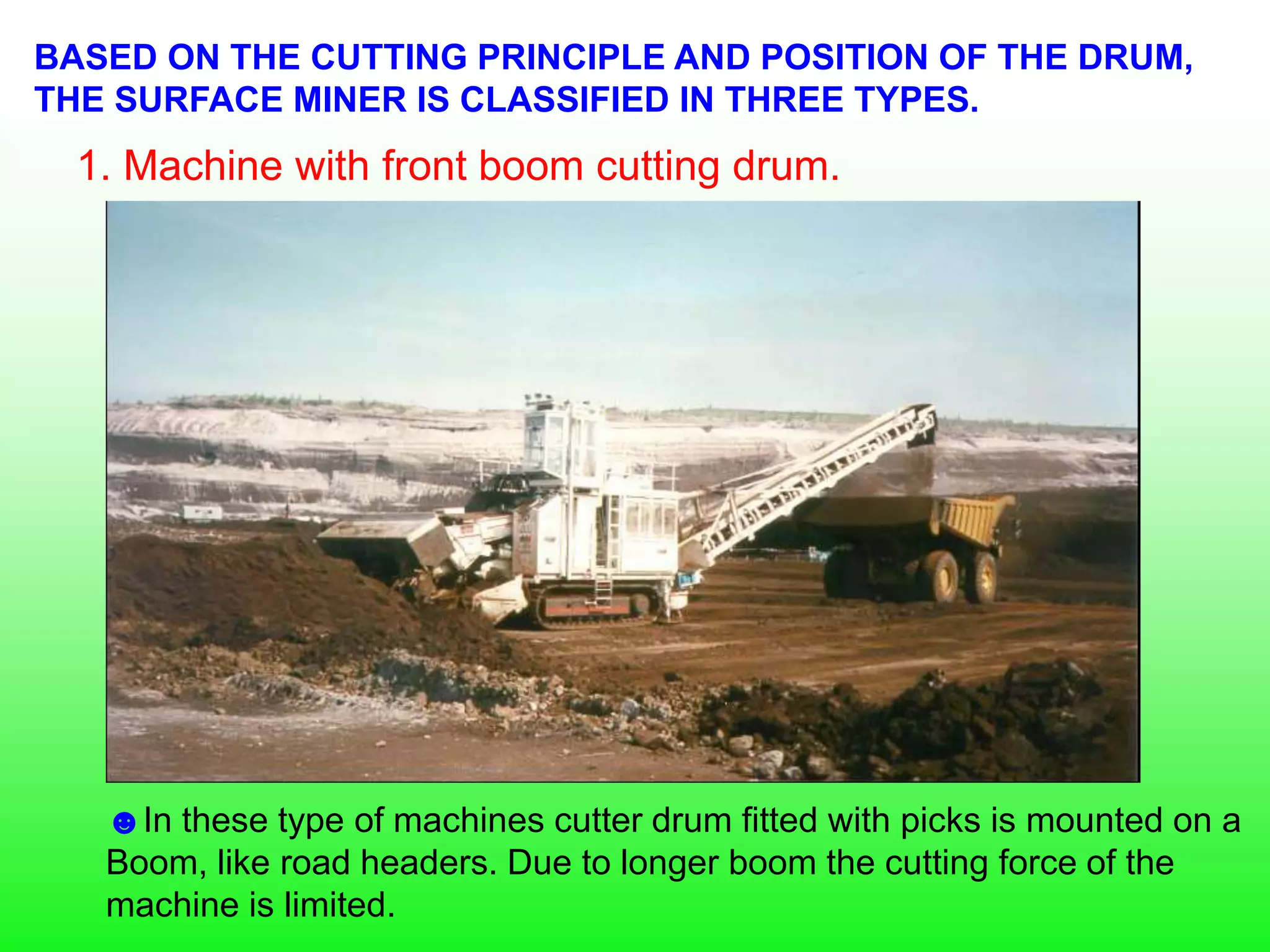 Surface miner and its performance | PPT