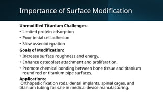 Surface Modification of Titanium Rods for Enhanced Bone Integration.pptx