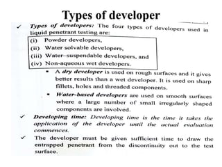 Types of developer
 