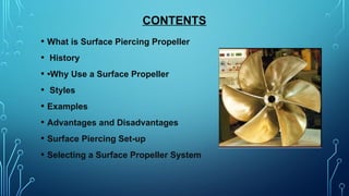 surface piercing.pptx is the ppt for designing and understanding | PPTX