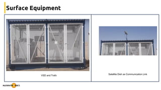 Surface Equipment
VSD and Trafo Satellite Dish as Communication Link
 