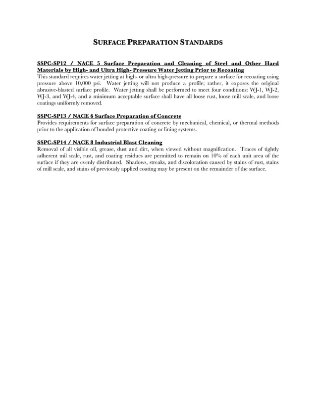Surface preparation standards PDF