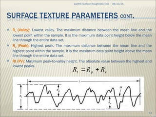 Surface Roughness.ppt.Here we learn About surface roughness | PPT